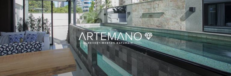 projeto com pedra hitam artemano em apartamento rustico