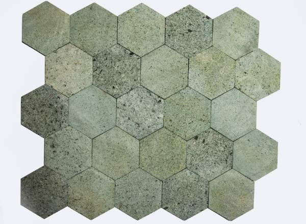hijau lisa hexagonal revestimentos naturais artemano