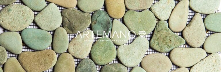 seixo telado verde artemano revestimentos naturais