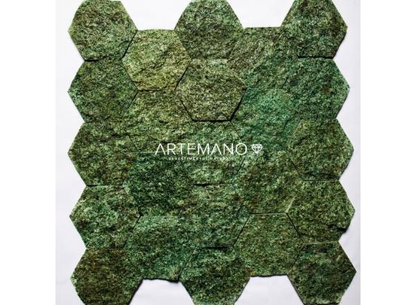 pedra hijau bruta hexagon artemano revestimentos naturais