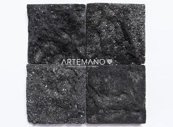 revestimento pedra hitam artemano bruta formato 10x10cm